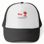 War Slogan In Black Letters Mesh Hats