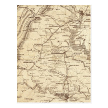 War Telegram Marking Map Postcards
