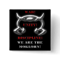 War! Unity! Discipline! (Black Gear) Buttons