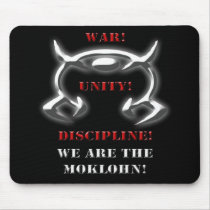 War! Unity! Discipline! (Black Gear) Mousepad