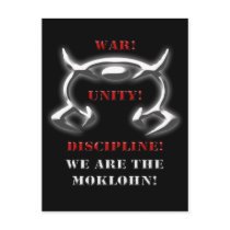 War! Unity! Discipline! (Black Gear) Post Cards