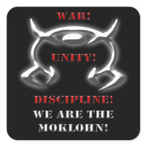 War! Unity! Discipline! (Black Gear) Stickers