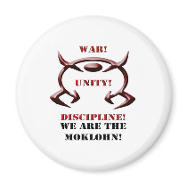 War! Unity! Discipline! (White) Magnet