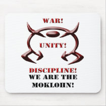 War! Unity! Discipline! (White) Mouse Pads