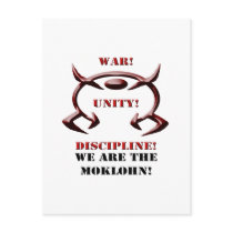 War! Unity! Discipline! (White) Post Cards