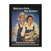 War Work Effort - Work posters - Crop Corps postcards by golden_oldies War Work Effort - Work posters - Crop Corps postcards