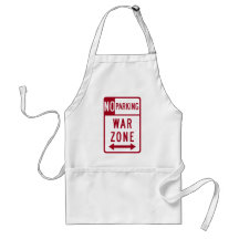 War Zone, No Parking Highway Sign Aprons