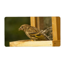 Warbler Chow Time Personalized Shipping Labels