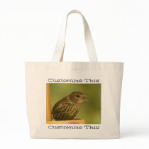 Warbler Having a Snack; Customizable Tote Bag