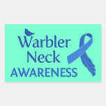 Warbler Neck Awareness Rectangle Sticker