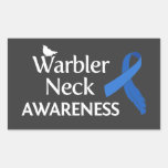 Warbler Neck Awareness Rectangle Sticker