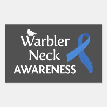 Warbler Neck Awareness Rectangle Sticker < Funny Birding T-Shirts & Gifts < Magnificent Frigatebird