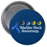 Warbler Neck Awareness Ribbon Button