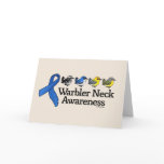 Warbler Neck Awareness Ribbon Note Card