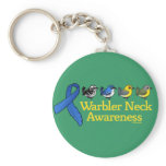 Warbler Neck Awareness Ribbon Basic Keychain