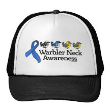 Warbler Neck Awareness Ribbon Mesh Hats
