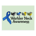 Warbler Neck Awareness Ribbon Postcard