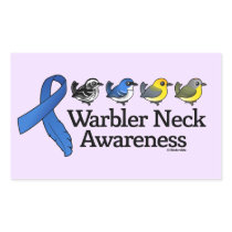 Warbler Neck Awareness Ribbon Sticker