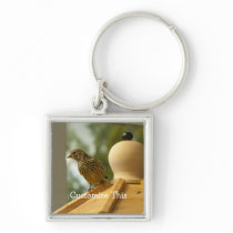 Warbler on the Lookout; Customizable Keychain