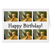 Warbler on the Lookout; Happy Birthday Cards