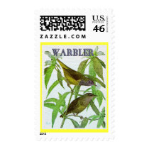 Warbler on Tree postage