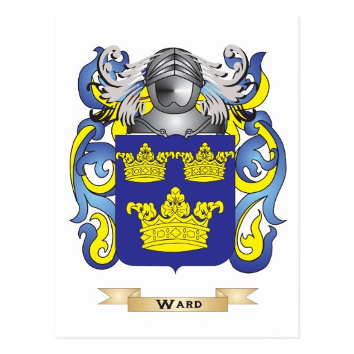 Ward Family Crest (Coat of Arms) Postcard Zazzle