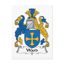 Ward Family Crest postcards by coatsofarms Ward Family Crest postcards