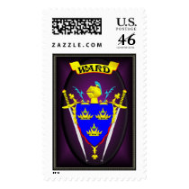 WARD IRISH FAMILY HERALDIC SHIELD/CREST postage