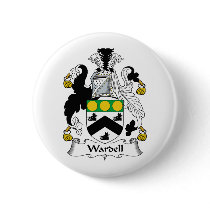 Wardell Family Crest buttons by coatsofarms Wardell Family Crest buttons