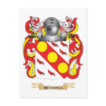 Wardell Family Crest (Coat of Arms) Postcard