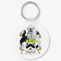 Wardell Family Crest keychains by coatsofarms Wardell Family Crest keychains