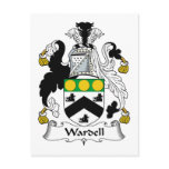 Wardell Family Crest Post Cards