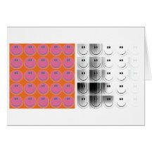 warhol happy face diptych card