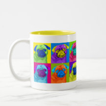 Warhol inspired Pug Mug