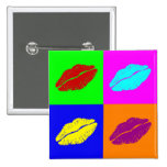 'Warhol lips' button