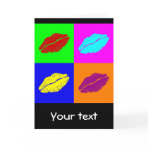 'Warhol lips' greeting card