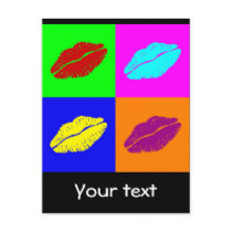 'Warhol lips' postcard