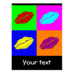 'Warhol lips' postcard