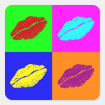 'Warhol lips'  stickers