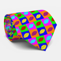 'Warhol lips'  tie