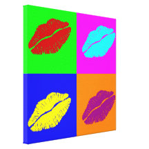 'Warhol lips'  wrapped canvas Canvas Prints