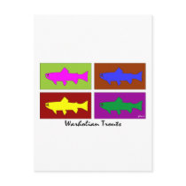 Warholian Trouts postcards
