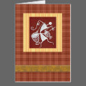 Warli folk art celebration cards