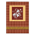 Warli folk art celebration cards