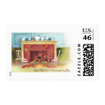 Warm and Cozy Thanksgiving postage by pinkalmond Warm and Cozy Thanksgiving postage