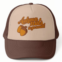 Warm and Tasty Seasonal Autumn Nuts In Your Mouth hats by BoogieMonst Warm and Tasty Seasonal Autumn Nuts In Your Mouth hats