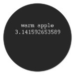 WARM APPLE 3.141592653589 stickers