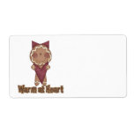 warm at heart ginger girl custom shipping label