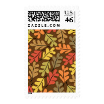 Warm Autumn Leaves postage