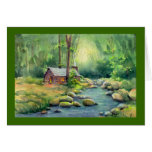 WARM CABIN by SHARON SHARPE Greeting Cards